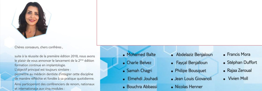 Formation Continue Implantologie Marrakech
